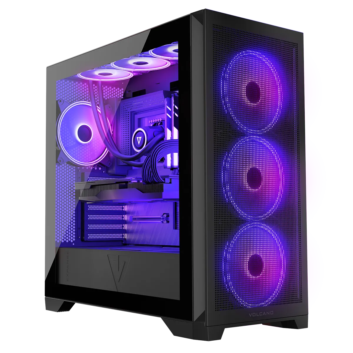 Oto ono - źródło gamingu… obudowa komputerowa Volcano Expanse Apex ARGB Midi. Bo czymże byłby prawdziwy komputer dla graczy bez obudowy w której można z najwyższą wygodą i precyzją zamontować wszystkie komponenty? Do tego bez żadnych udziwnień występujących w nowych obudowach – tu znajdziesz klasykę w nowoczesnym wydaniu. Pełno tu praktycznych rozwiązań dla potężnych gamingowych komputerów – jest łatwo demontowalny filtr frontowy i pod zasilaczem, jest możliwość montażu ramki na trzy dodatkowe wentylatory w miejsce organizera na przewody, do tego mnóstwo miejsca na gamingowe komponenty i świetny obieg powietrza. Poszukując najlepszych rozwiązań, dobrze jest wrócić do źródła.