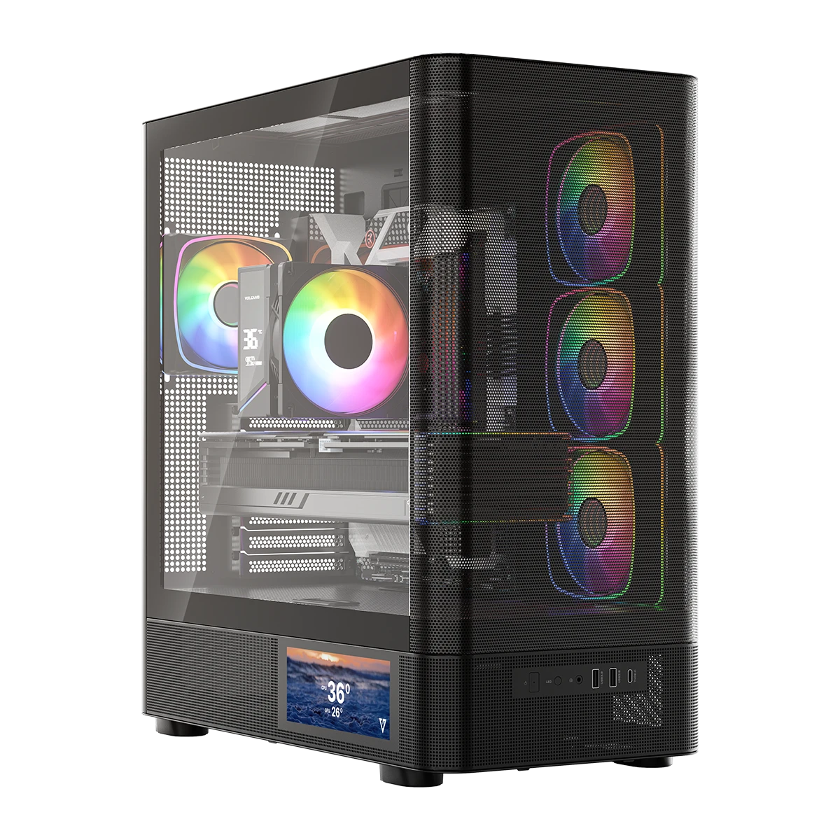 VOLCANO AQ400 ARGB MIDI BLACK