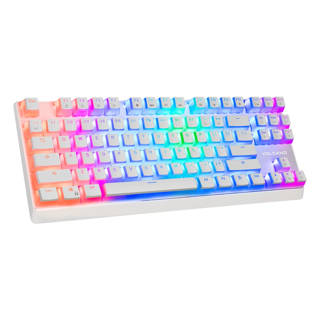 Volcano Lanparty RGB Pudding Edition White Outemu Blue