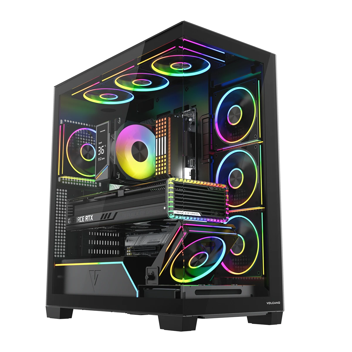 VOLCANO STELLAR PLUS ARGB MIDI 8F Black